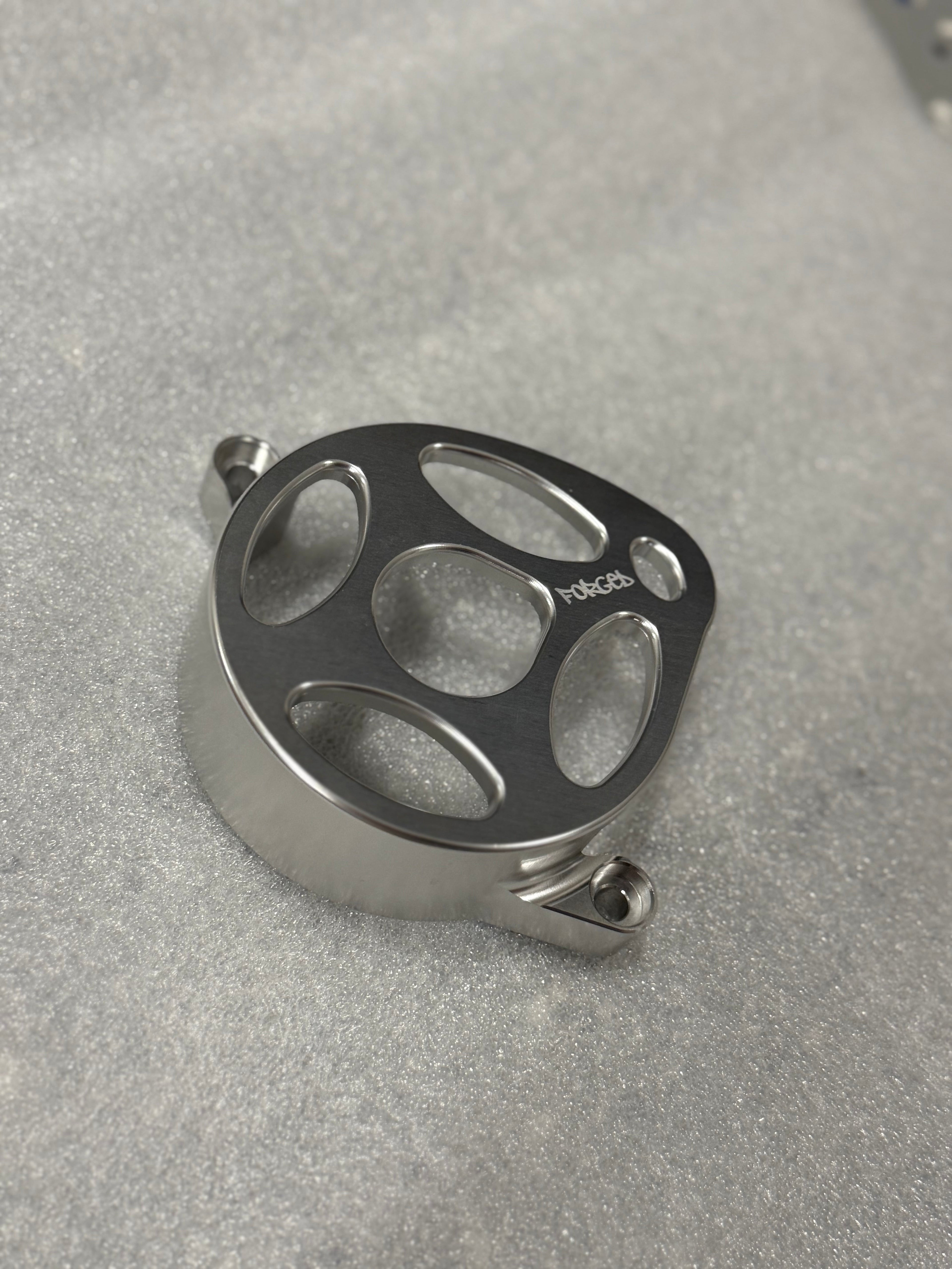 Surron Ultra Bee Motor Cover — CNC Metal (Black & Chrome)