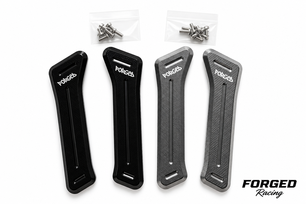 Surron Ultra Bee Metal Battery Guards | CNC Replacement (Black & Chrome) Forged Racing