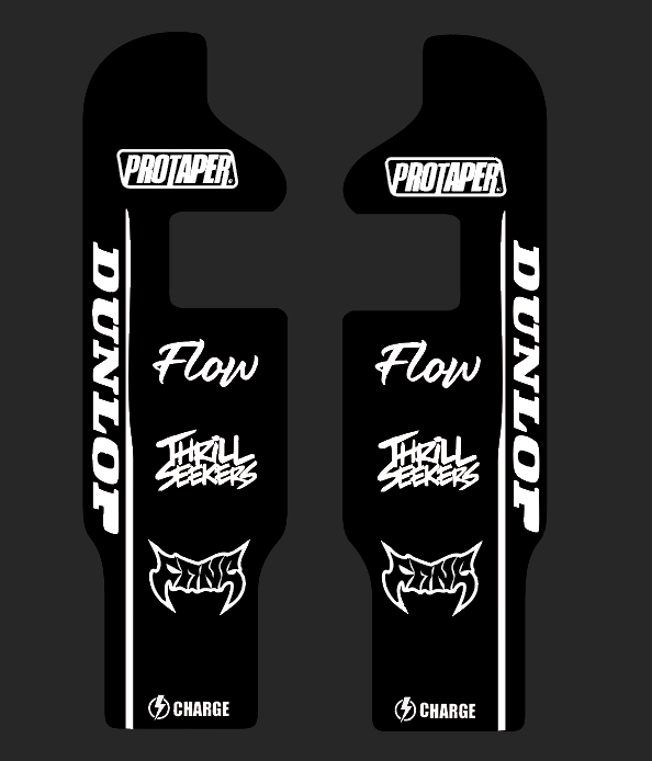 Super 73 Fork Guard Decal Charge Graphics